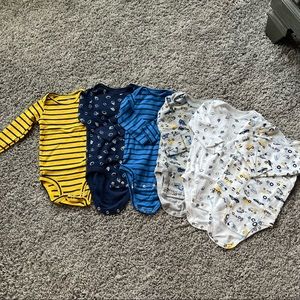 12 Month Baby Boys Sports and Machine Long Sleeve Onesies/Bodysuits (set of 6)